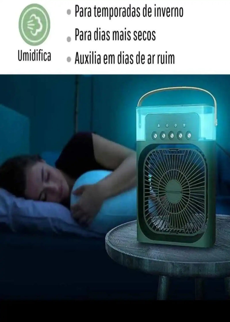 Mini Ar Ventilador Climatizador Umidificador Água Mini Ar Condicionado Led