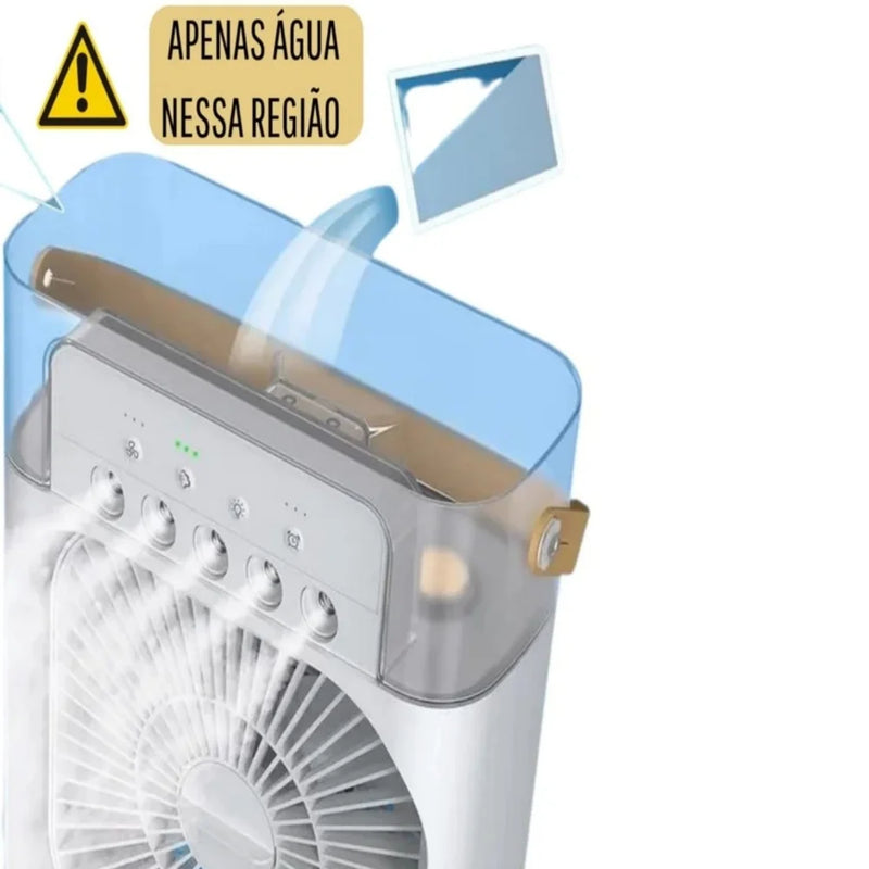 Mini Ar Ventilador Climatizador Umidificador Água Mini Ar Condicionado Led